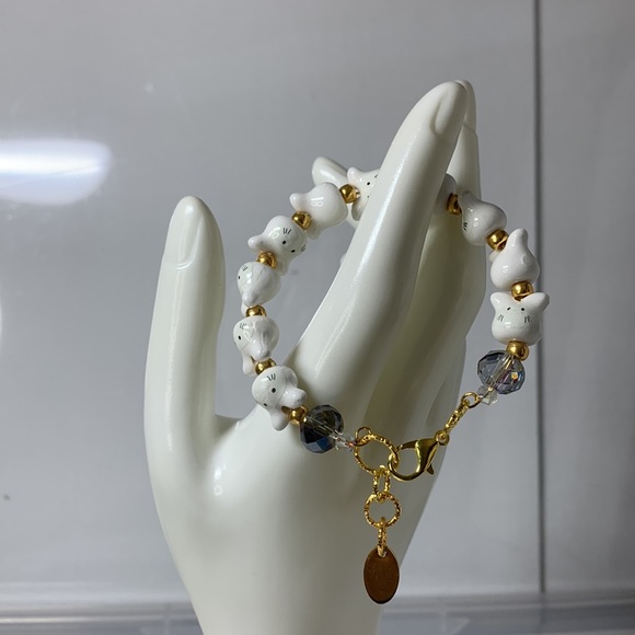 TOTORO CERAMIC NATURAL  BRACELET size 5 diameter - Picture 2 of 3